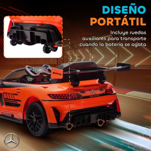 Carrinho Elétrico Infantil Aiyaplay Mercedes-AMG GT3 Evo Laranja