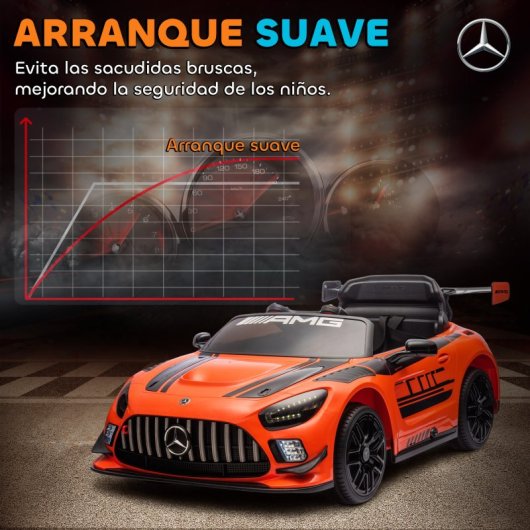 Carrinho Elétrico Infantil Aiyaplay Mercedes-AMG GT3 Evo Laranja