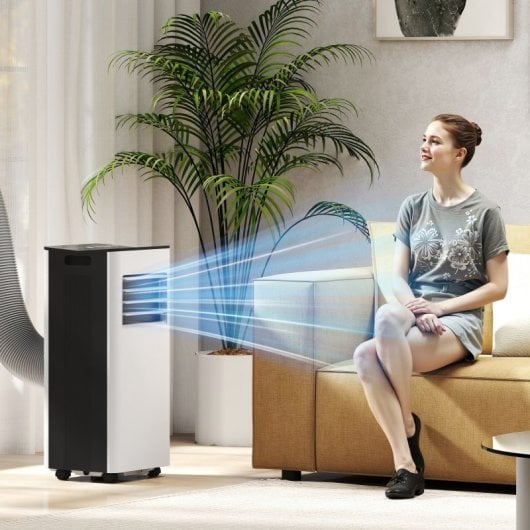 Homcom Aire Acondicionado 3 En 1 Portátil 9000 Btu Para Habitación 28m² Blanco