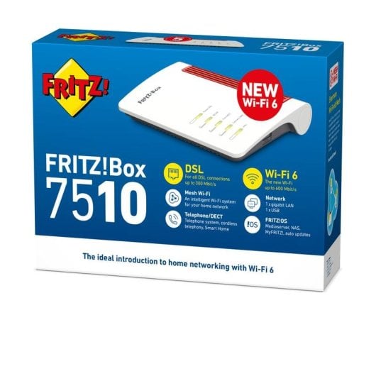 Router Fritz Box 7510 Wi-Fi 6 Banda Única 600Mbps Gigabit VPN