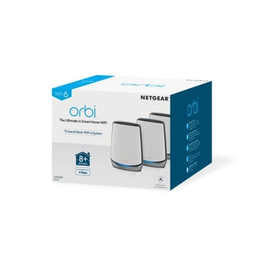 WiFi Mesh Netgear Orbi 3 Nodos 6000 Mbps 525 m² Alexa y Google Assistant