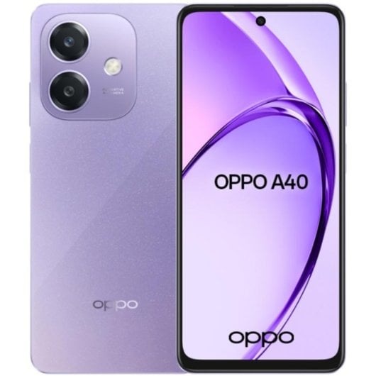 OPPO A40 4GB 128GB 6.67" LCD 90Hz 4G Dual SIM Kamera 50MP NFC IP54 Android 14 Lila