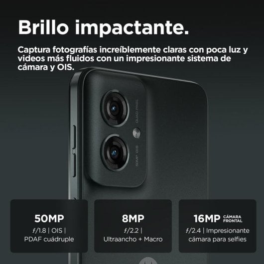 Motorola Moto G55 5G 8GB 256GB 6.49" LCD 120Hz Dual SIM Cámara 50MP Android 14 Gris