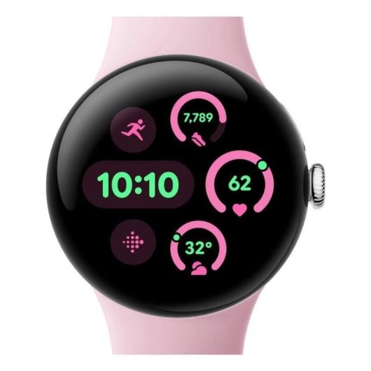 Google Pixel Watch 3 eSIM 4G LTE Bluetooth GPS NFC 41mm Plata Rosa S/L IP68 SpO2 Pulsómetro