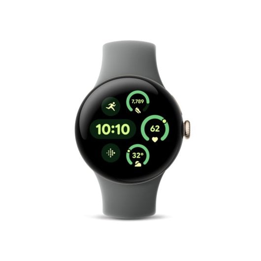 Google Pixel Watch 3 Bluetooth GPS NFC 45mm AMOLED Verde Liquen S/L Resistência Água IP68