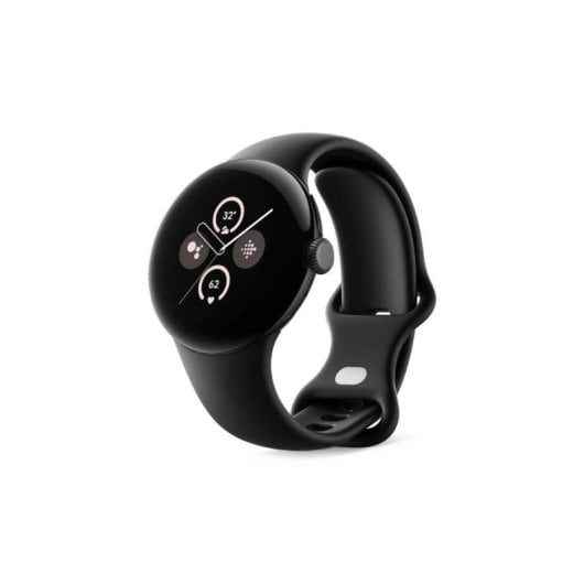 Google Pixel Watch 2 Bluetooth GPS NFC 41mm AMOLED Preto S/L Resistência Água IP68 SpO2 Pulsómetro