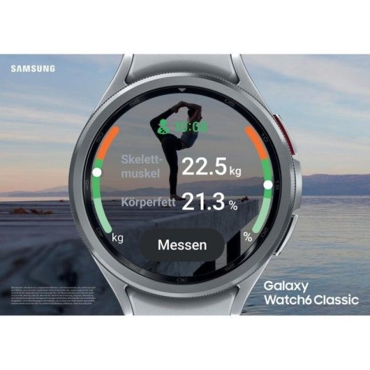 Samsung Galaxy Watch6 Classic Bluetooth NFC GPS 47mm Super AMOLED Argento M/L Resistente Acqua 5ATM+IP68