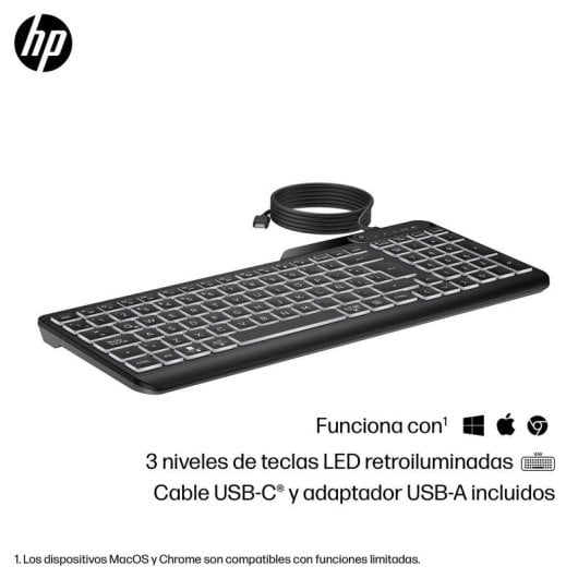 Teclado de membrana HP 400 Layout ES retroiluminado cableado
