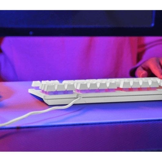 Teclado de membrana Trust GXT 833W Thado Layout ES RGB TKL blanco