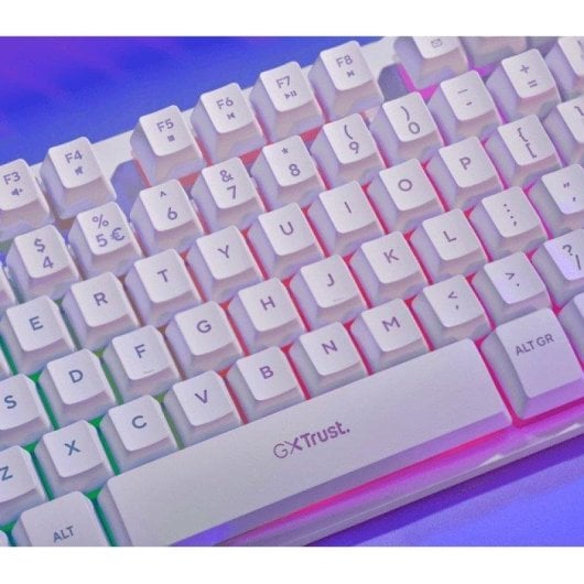 Teclado de membrana Trust GXT 833W Thado Layout ES RGB TKL blanco