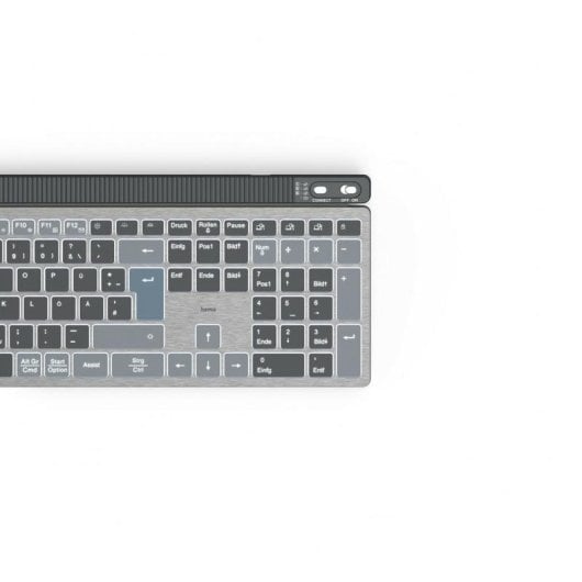 Teclado de tesoura HAMA WK-750 Layout DE retroiluminado Bluetooth Multidispositivo
