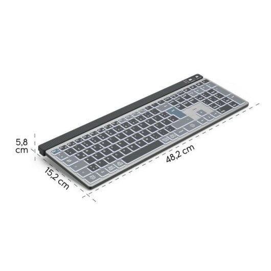 Teclado de tesoura HAMA WK-750 Layout DE retroiluminado Bluetooth Multidispositivo