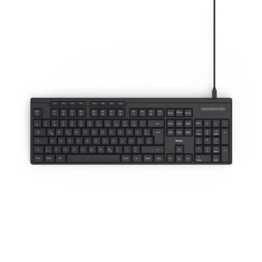 Tastatur Membran Hama CK-200 QWERTZ DE mit Beleuchtung abnehmbares Kabel