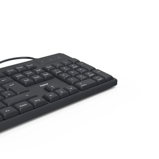 Tastatur Membran Hama CK-200 QWERTZ DE mit Beleuchtung abnehmbares Kabel