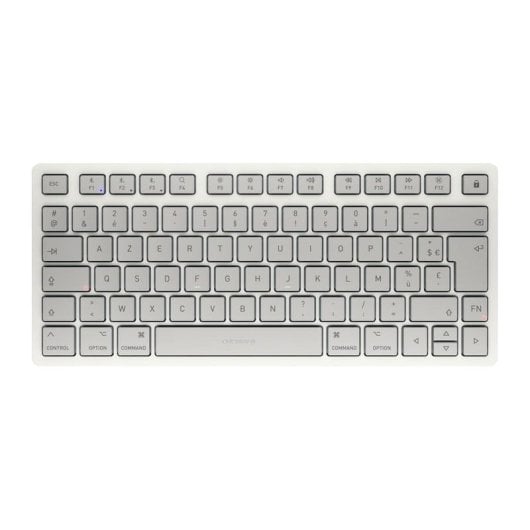 Tastatur Scissor Cherry KW 7100 MINI BT AZERTY Weiß kabellos Mac Multi-Device