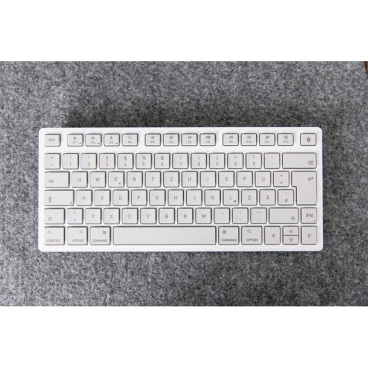 Tastatur Scissor Cherry KW 7100 MINI BT AZERTY Weiß kabellos Mac Multi-Device