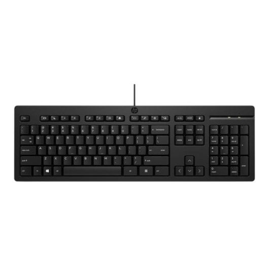 Tastatur Membran HP 125 Wired Keyboard DE Kabel USB Schwarz Nummernblock