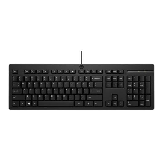 Tastatur Membran HP 125 Wired Keyboard DE Kabel USB Schwarz Nummernblock
