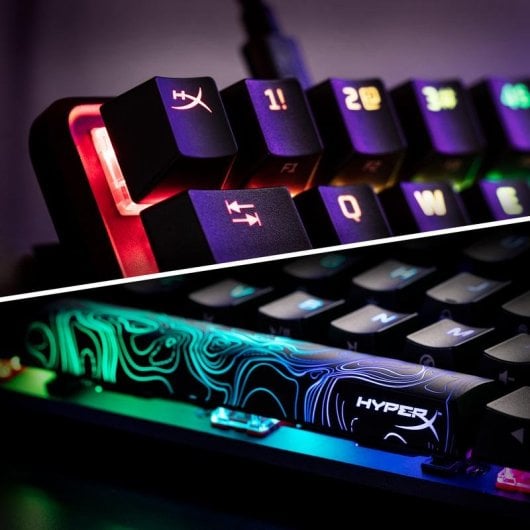 Clavier mécanique HYPERX Alloy Origins 60 Layout FR rétroéclairé RGB Rose