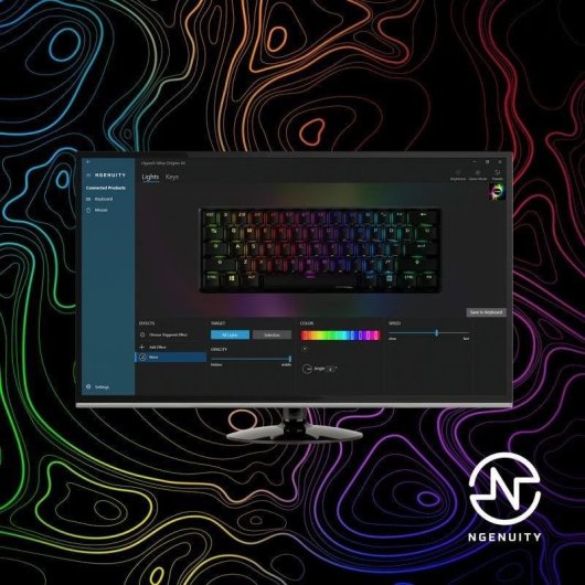 Teclado HyperX Alloy Origins 60 mecánico compacto con switches HyperX Red y RGB ES