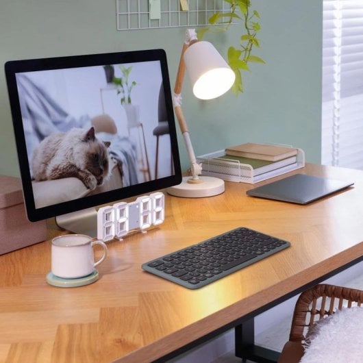 Teclado scissor HAMA WK-500 Layout DE Wireless Bluetooth compacto multimédia