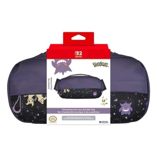 Funda Hori NSX-094E Bolsa de épaule Nintendo couleur violette poignée transport