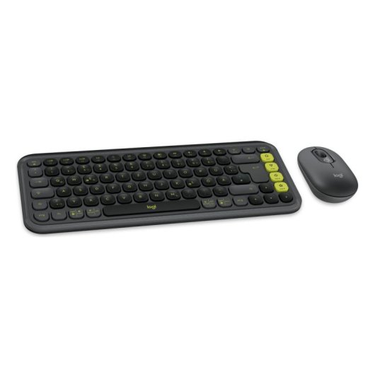 Teclado de membrana Logitech POP Icon Combo Layout DE Bluetooth com rato grafite