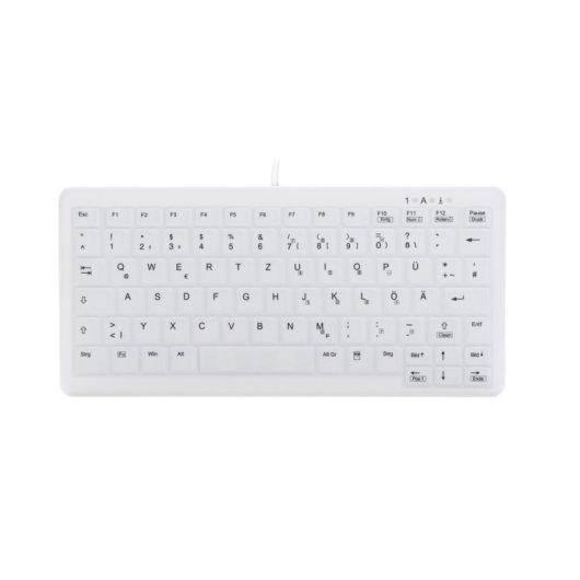 Teclado Membran CHERRY AK-C4110 QWERTZ DE Weiß spritzwassergeschützt