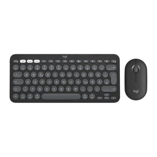Teclado de Tesoura Logitech 920-012208 Layout DE Wireless com rato incluído