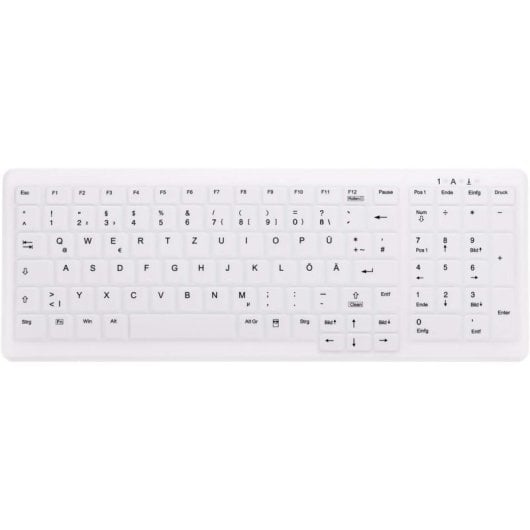 Tastatur Scherenmechanik CHERRY AK-C7000 QWERTZ Deutsch kabellos LED Weiß