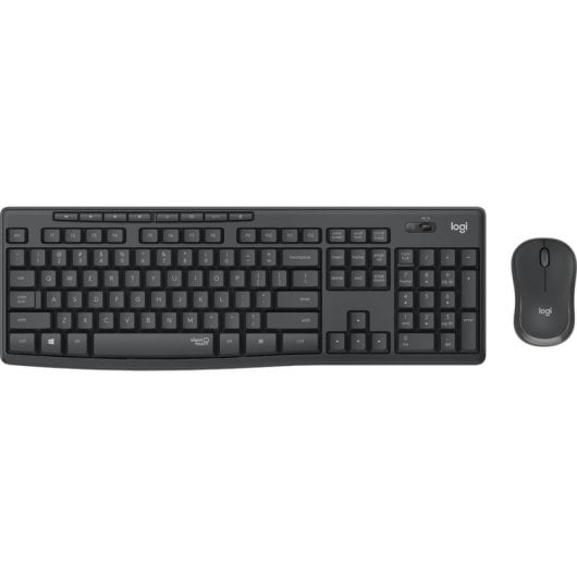 Teclado de membrana Logitech MK295 Silent Layout PT pack rato sem fios grafite