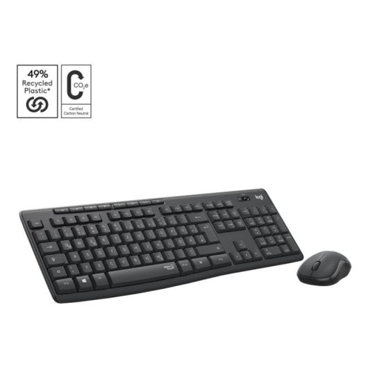 Teclado de membrana Logitech MK295 Silent Layout QWERTZ sem fio ratos inclusos
