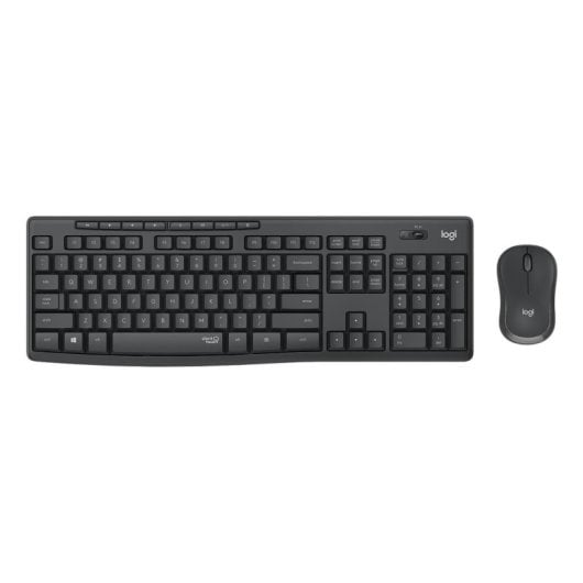 Teclado de membrana Logitech MK295 Silent Layout QWERTZ sem fio ratos inclusos