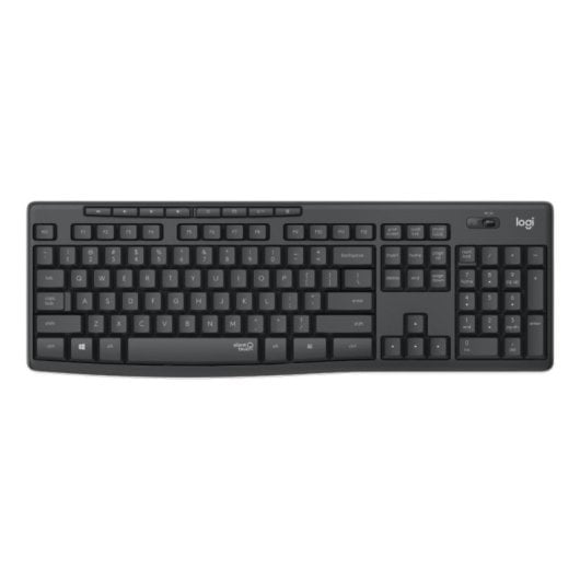 Teclado de membrana Logitech MK295 Silent Layout QWERTZ sem fio ratos inclusos