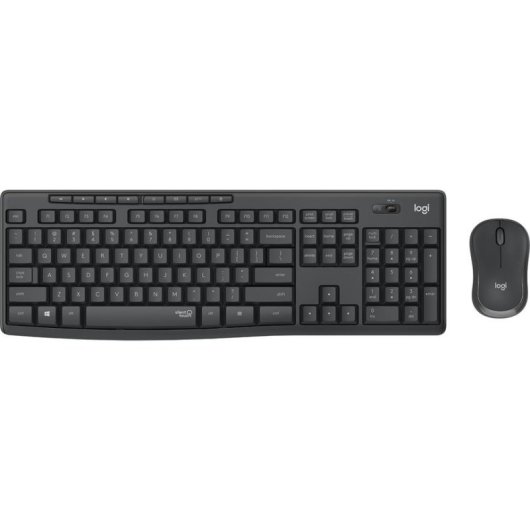 Teclado de membrana Logitech MK295 Silent Layout CZ wireless com rato incluso