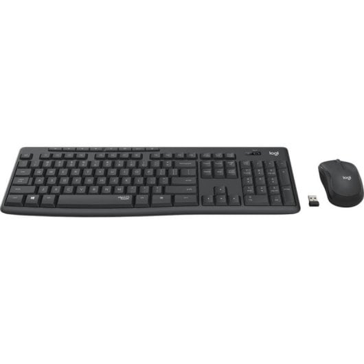 Teclado de membrana Logitech MK295 Silent Layout CZ wireless com rato incluso