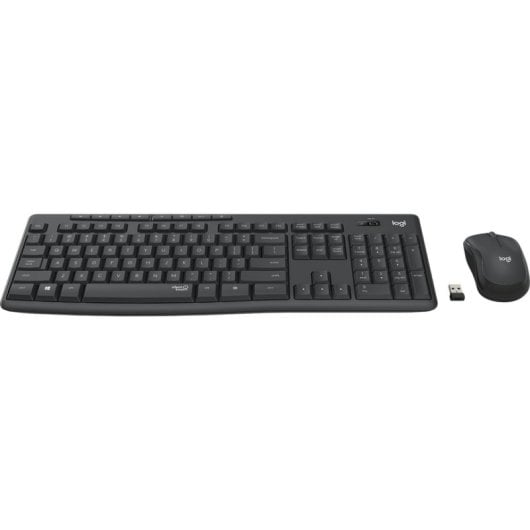 Teclado de membrana Logitech MK295 Silent Layout CZ wireless com rato incluso