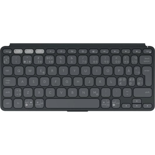 Teclado de tesoura Logitech Keys-To-Go 2 Layout Nórdico Wireless Bluetooth grafite