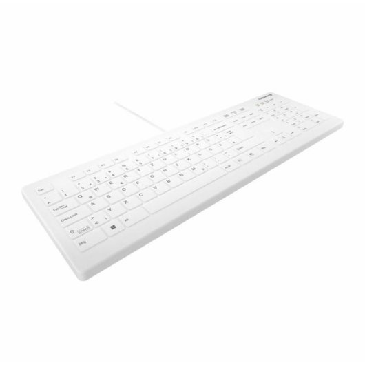 Tastatur Scissor CHERRY AK-C8112 Layout ES Weiß wasserdicht kabelgebunden