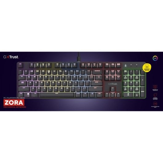 Tastatur mechanisch TRUST GXT 871 Zora Layout DE RGB beleuchtet