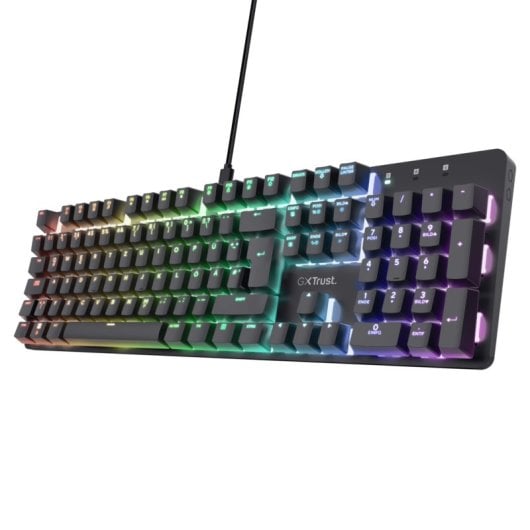 Tastatur mechanisch TRUST GXT 871 Zora Layout DE RGB beleuchtet