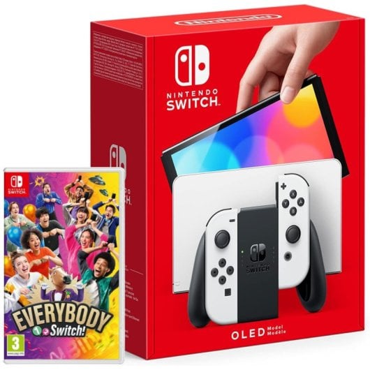 Nintendo Switch OLED Blanca + Everybody 1-2