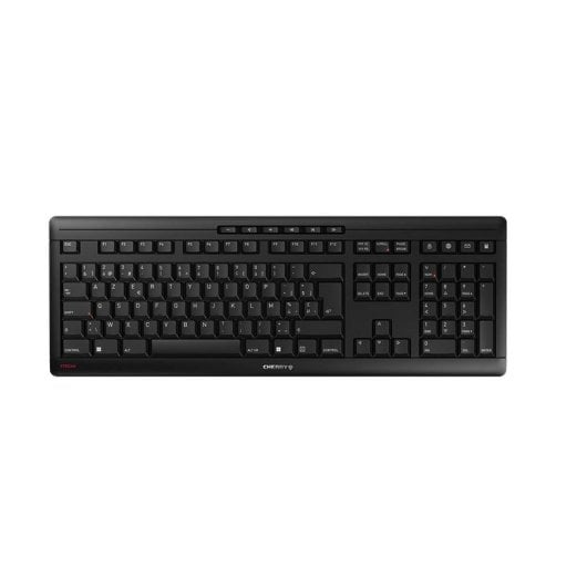 Tastatur Scherenmechanik CHERRY Stream Wireless Layout BE kabellos Fullsize schwarz