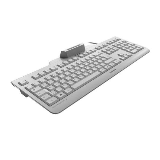 Tastatur mechanisch CHERRY JK-A0400FR-0 Layout FR Weiß Kabelgebunden