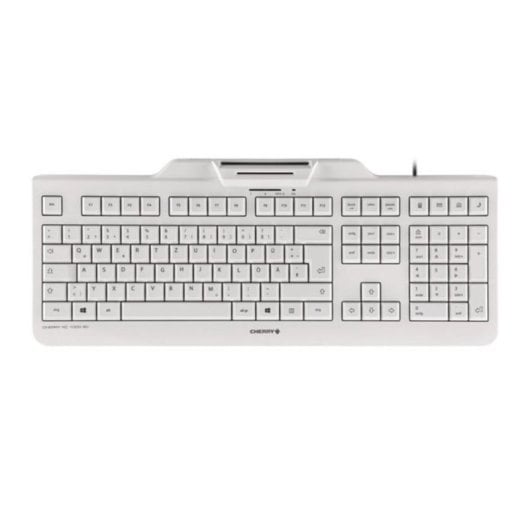 Tastatur Membran CHERRY KC 1000 SC AZERTY Belgisch weiß Smartcard