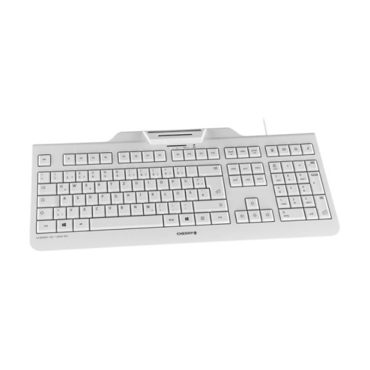 Tastatur Membran CHERRY KC 1000 SC AZERTY Belgisch weiß Smartcard