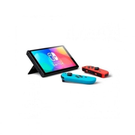 Nintendo Switch OLED Azul Neón/Rojo Neón +  Everybody 1-2