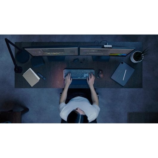 Tastatur Scissor Logitech Master 920-011614 QWERTY DE Bluetooth LED Grafit mit Maus