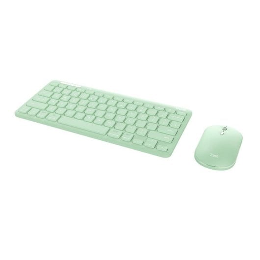 Teclado inalámbrico Trust Lyra compacto QWERTY Verde perfil bajo triple conexión
