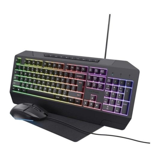 Teclado Trust GXT 791 membrana completo con retroiluminación RGB y pack gaming